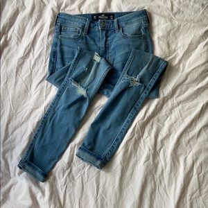 High rise crop super skinny Hollister jeans